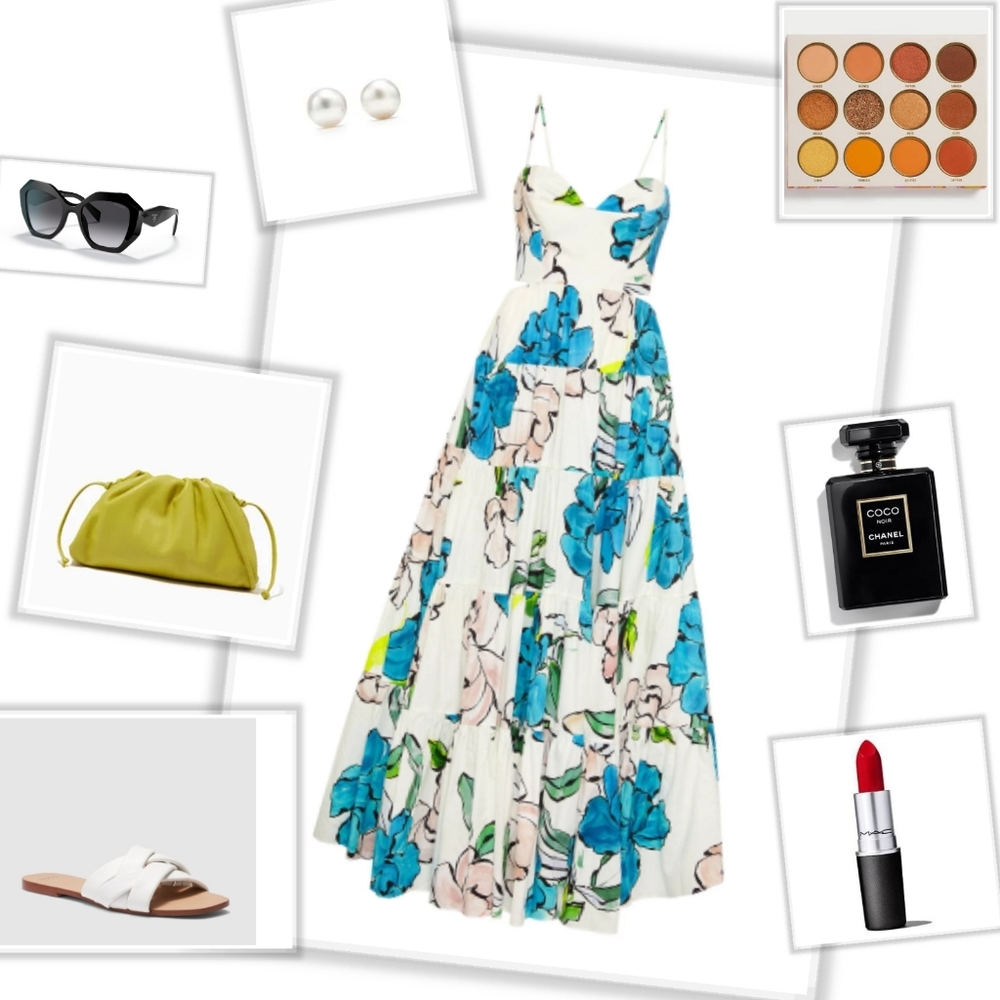 🚫SOLD AJE Botanical Tiered Maxi Dress Size 10 - Picture 5 of 9